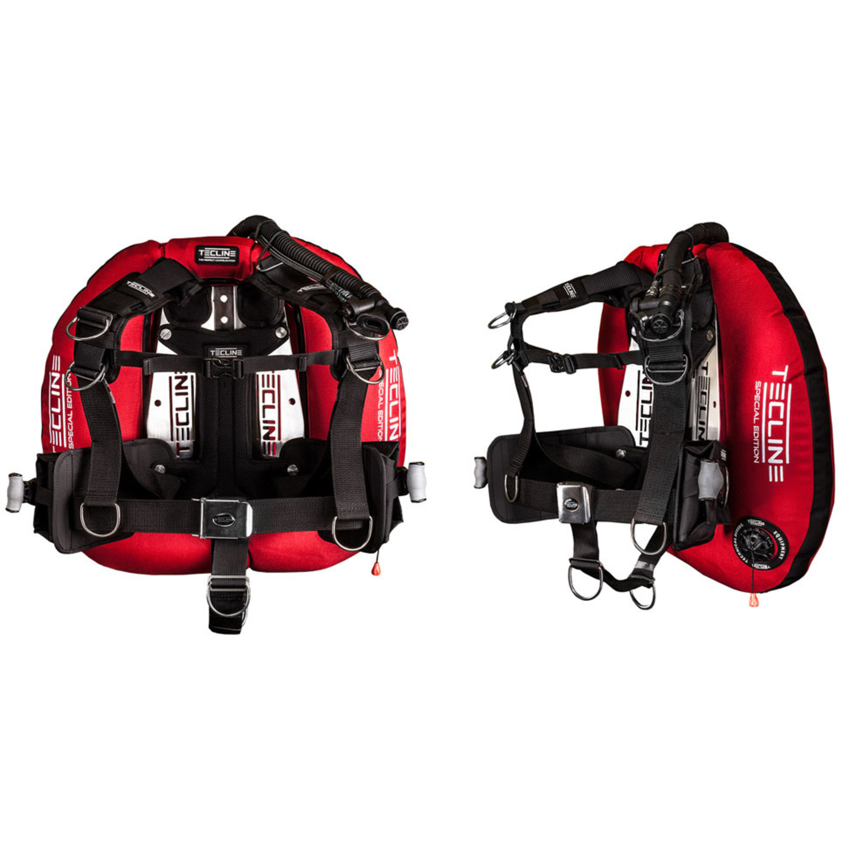 Tecline Donut 22 Special Edition red, with Comfort Harness, weight pocket and backplate soft pad "H"