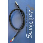 Low pressure inflator (LP) hose - lagedruk inflator slang miflex 90 cm zwart