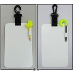 Writing slate with plastic clip 120 x 196mm