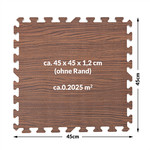 Deuba Deuba Vloerbescherming / puzzelmat 8 stuks - Bruin hout-look 172x87x1cm