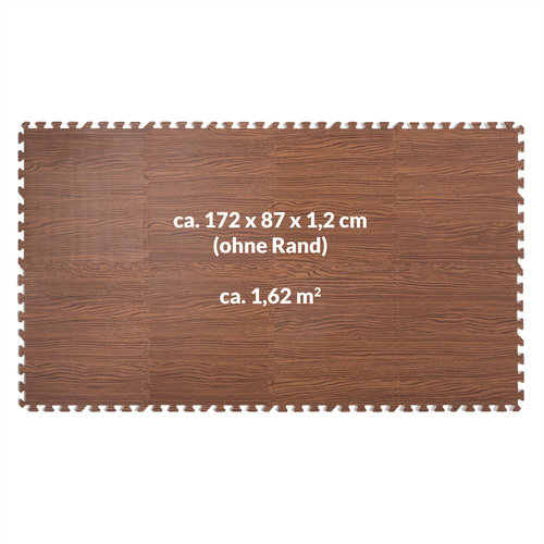 Monzana Monzana Vloerbescherming / puzzelmat 8 stuks - Bruin hout-look 172x87x1cm
