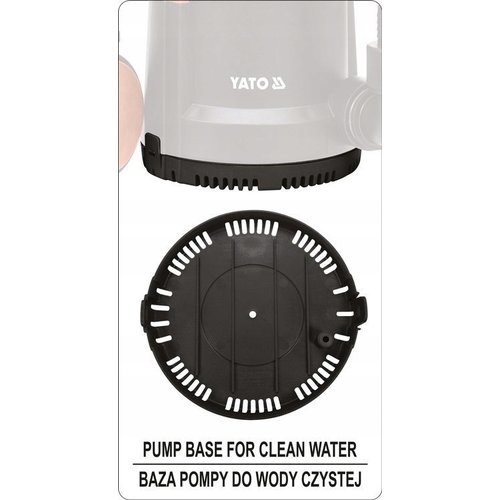 Yato YATO Dompelpomp voor schoon en vuil water - Vlakzuigpomp - 900W - 18000L/h - Max. aanzuiging 1 mm
