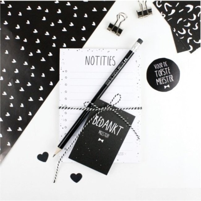 Potlood zwart || voor de tofste Meester ||