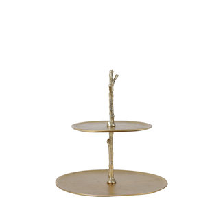 Light & Living Etagere 2 laags 30,5x27,5x31 cm TRESA goud