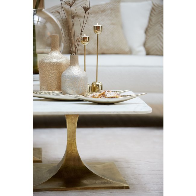 Light & Living Vaas Ø16x29 cm MOLUSI glas crème-goud