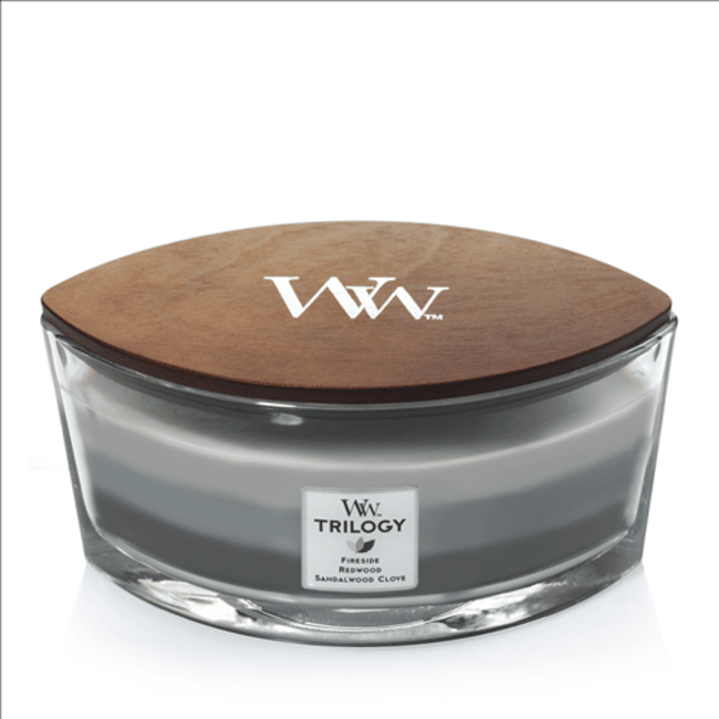 Woodwick Trilogy Warm Woods Ellipse WoodWick® HearthWick Flame© 50h