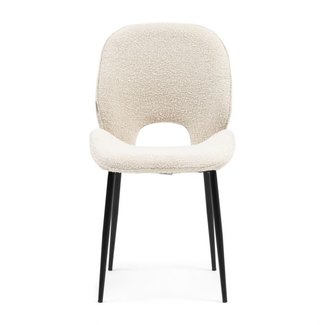 Riviera Maison Mr. Beekman Dining Chair, bouclé, white sand