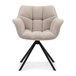 Riviera Maison Carnaby Dining Armchair, mouline linen, fabulous flax