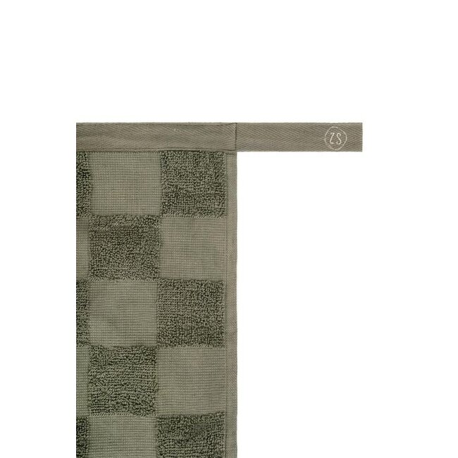 Zusss Handdoek geblokt donkergroen