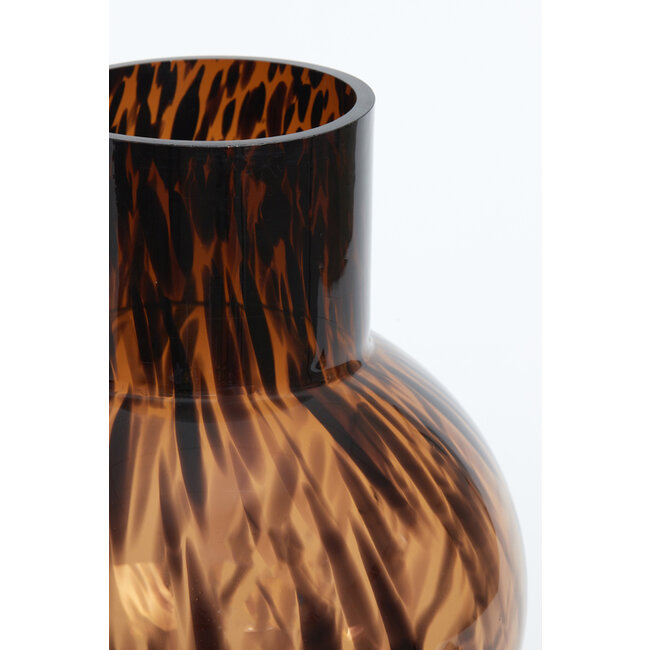 Light & Living Vaas Ø17,5x31 cm NARRA glas bruin-donker bruin