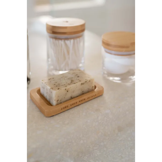 Zusss Houten zeepschaaltje zorg goed voor jezelf