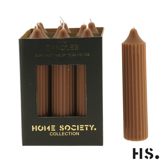 Home Society Dinner Candle Stripe SIE/BR