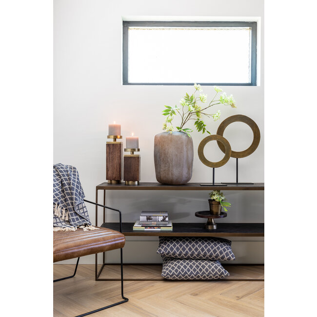 Light & Living Side table 150x40x70 cm CHISA hout zwart-ant brons