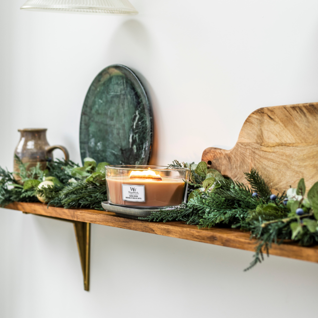 Woodwick Santal Myrrh Ellipse Candle WoodWick© HearthWick Flame© 50h