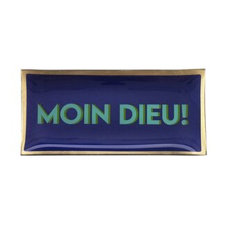 Gift Company Love Plate L, Moin Dieu!, dark purple