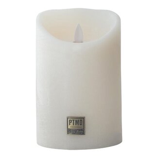 PTMD LED Light Candle rustic white moveable flame L