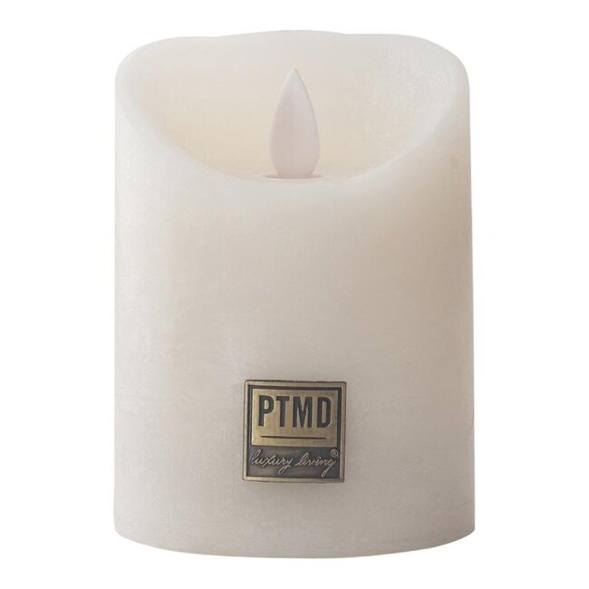 PTMD LED Light Candle rustic white moveable flame S