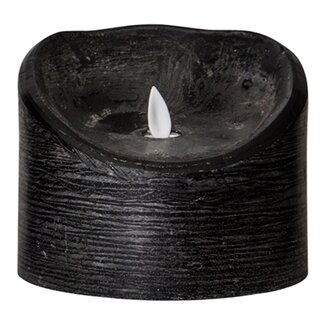 PTMD LED Candle rustic black Ø12,5x10 cm