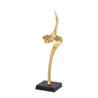 PTMD Yobie Gold casted alu swan statue black base S