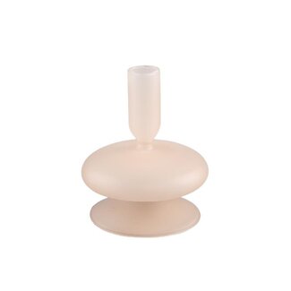 PTMD Berres Beige glass candleholder shaped layers S