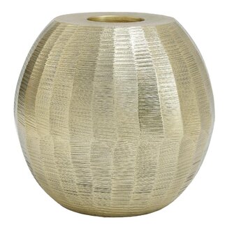 PTMD Kikie Gold aluminium candle holder sphere L