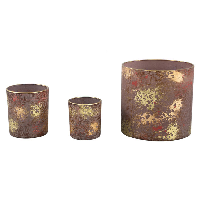 PTMD Esme Brown glass stormlight stamped finish