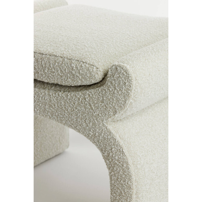 Light & Living Poef 60x46x46 cm NAFYA bouclé crème