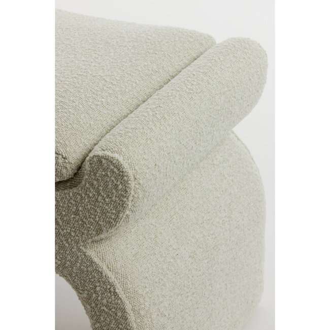 Light & Living Poef 60x46x46 cm NAFYA bouclé crème