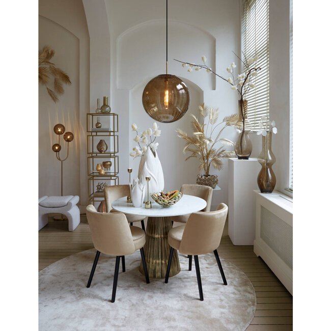 Light & Living Poef 60x46x46 cm NAFYA bouclé crème