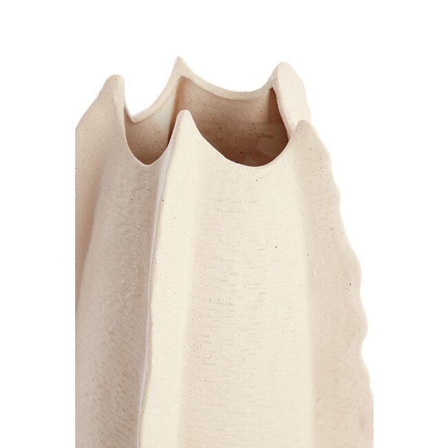 Light & Living Vaas deco Ø31x53 cm KELAPA keramiek crème
