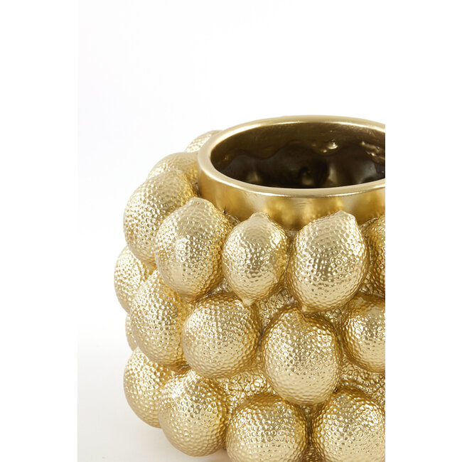 Light & Living Citroenvaas deco Ø24,5x18 cm LEMON goud