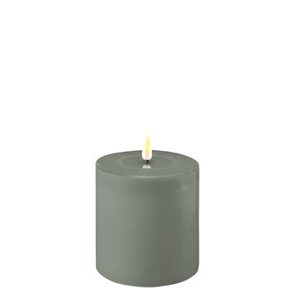Deluxe Homeart Salvie Green Real Flame LED Candle Ø10x10cm