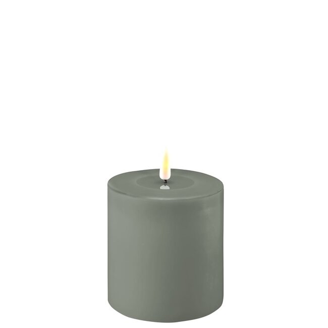 Deluxe Homeart Salvie Green Real Flame LED Candle Ø10x10cm