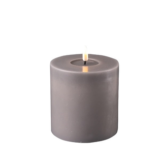 Deluxe Homeart Grey Real Flame LED Candle Ø10x10cm