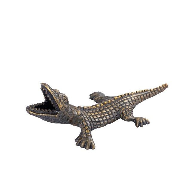 PTMD Ermin Bronze casted alu crocodile statue S
