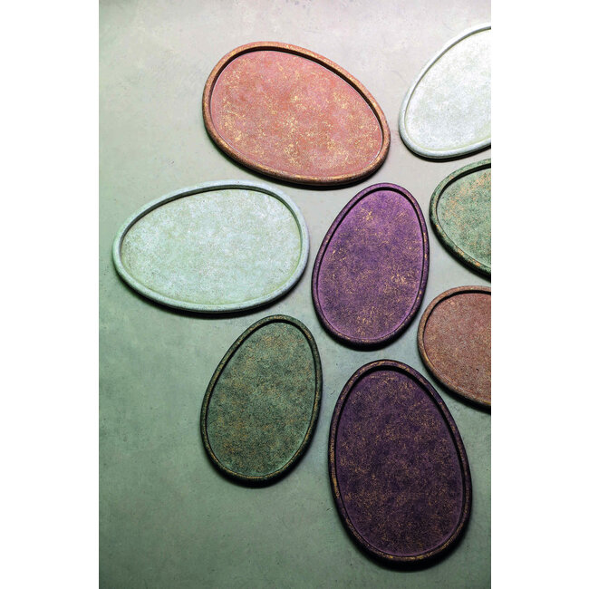 PTMD Seon White cement egg shaped plate S