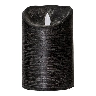 PTMD LED Light Candle rustic black moveable flame L