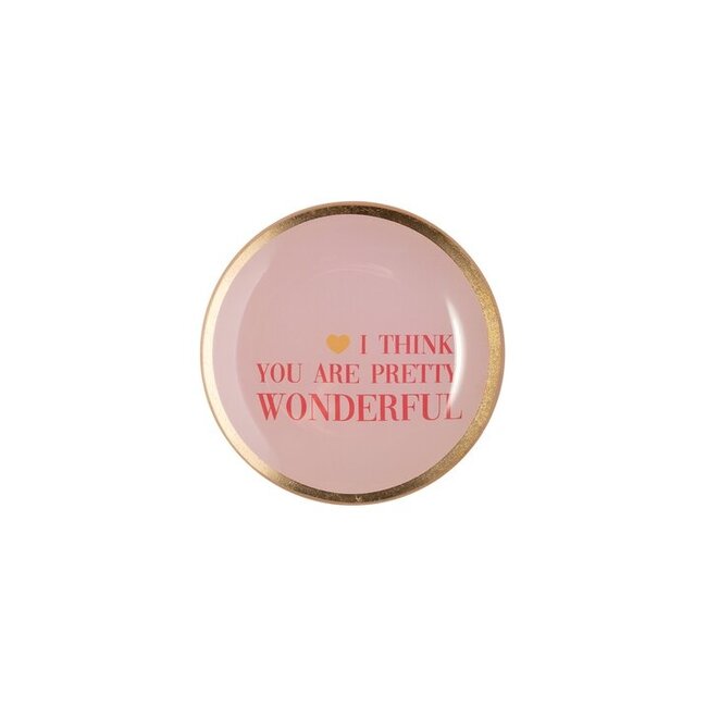 Gift Company Love Plate S, Wonderful, round, pink