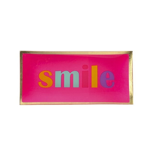 Gift Company Love Plate L, Smile, neon pink