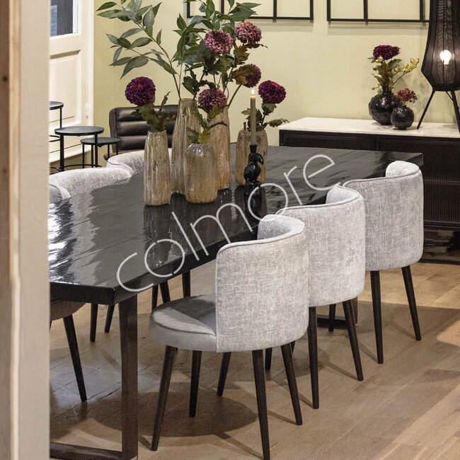 Colmore Eettafel gerecycled. hout zwart hoogglans IR