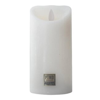 PTMD LED Light Candle rustic white moveable flame M