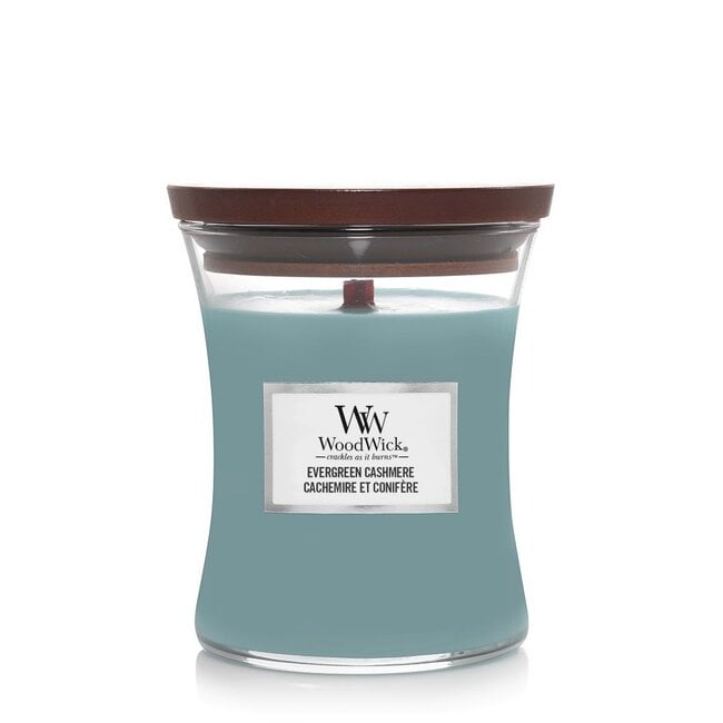 Woodwick Evergreen Cahmere Medium Candle WoodWick© 60h.