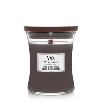 Woodwick Sand & Driftwood Medium Candle WoodWick© 60h.