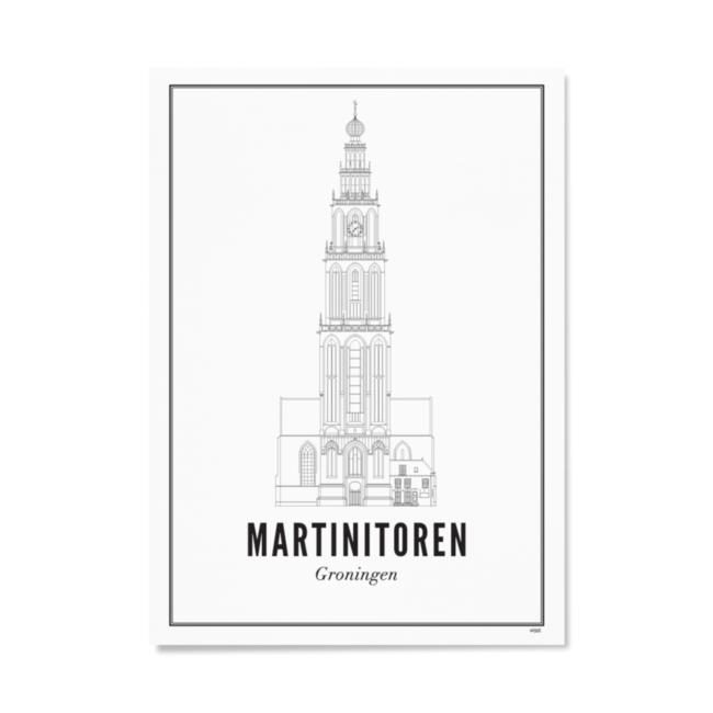 WIJCK. Poster Martinitoren 30x40cm