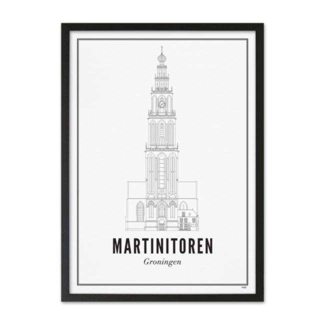 WIJCK. Poster Martinitoren 21x30cm