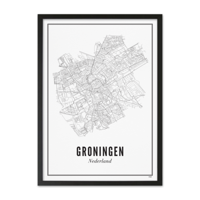 WIJCK. Poster Groningen 21x30cm