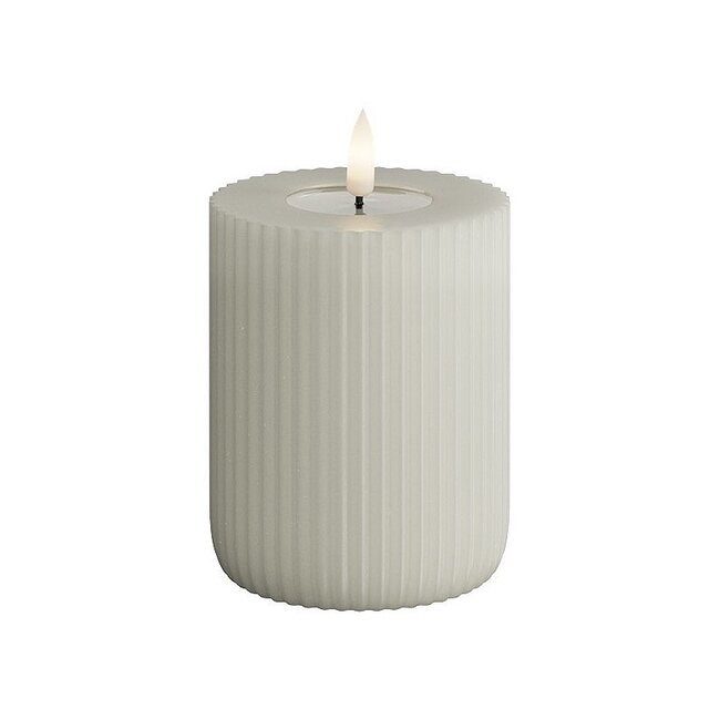 Deluxe Homeart Sand Solid Stripe Candle 7,5 * 10 cm Real Flame