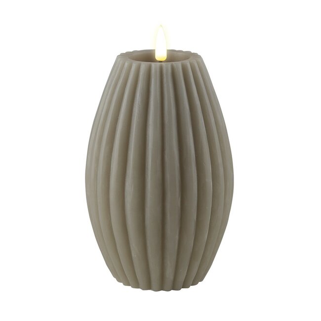 Deluxe Homeart Sand Stripe Candle 10 * 15 cm Real Flame