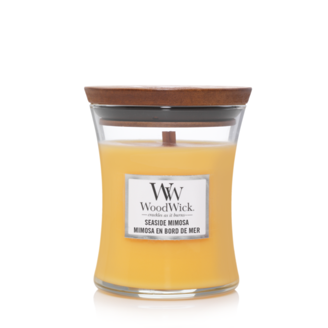 Woodwick Seaside Mimosa Medium Candle WoodWick© 60h.