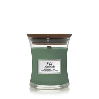 Woodwick Mint Leaves & Oak Mini Candle WoodWick© 20h.